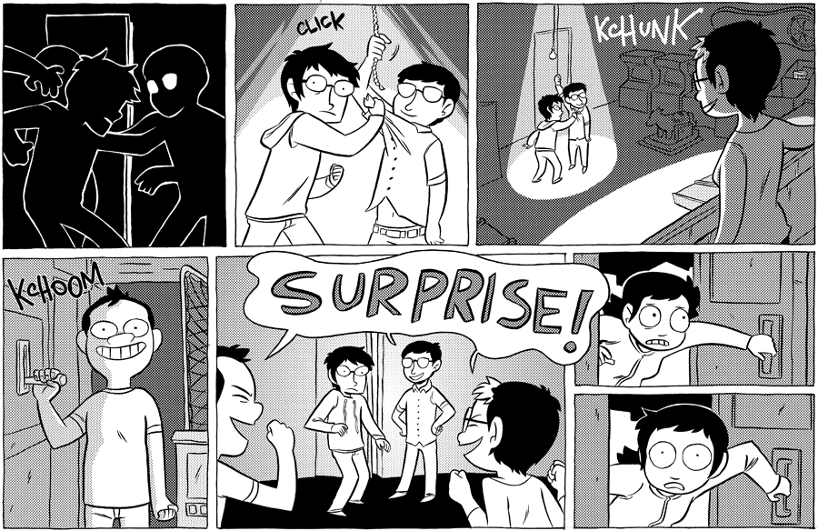Octopus Pie – #367 – surprise (2010-04-12). Meredith Gran, CC BY-NC-SA 3.0 US. https://www.octopuspie.com/comic/367-surprise/