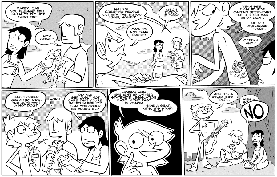 Octopus Pie – #038 – creeping people out (2007-08-24). Meredith Gran, CC BY-NC-SA 3.0 US. https://www.octopuspie.com/comic/038-creeping-people-out/