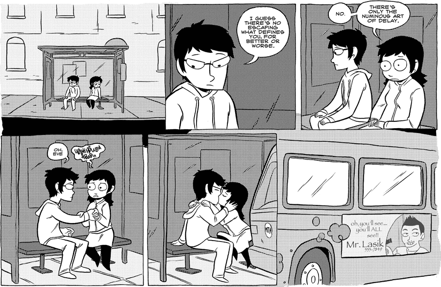 Octopus Pie – #375 – the numinous art of delay (2010-04-20). Meredith Gran, CC BY-NC-SA 3.0 US. https://www.octopuspie.com/comic/375-the-numinous-art-of-delay/