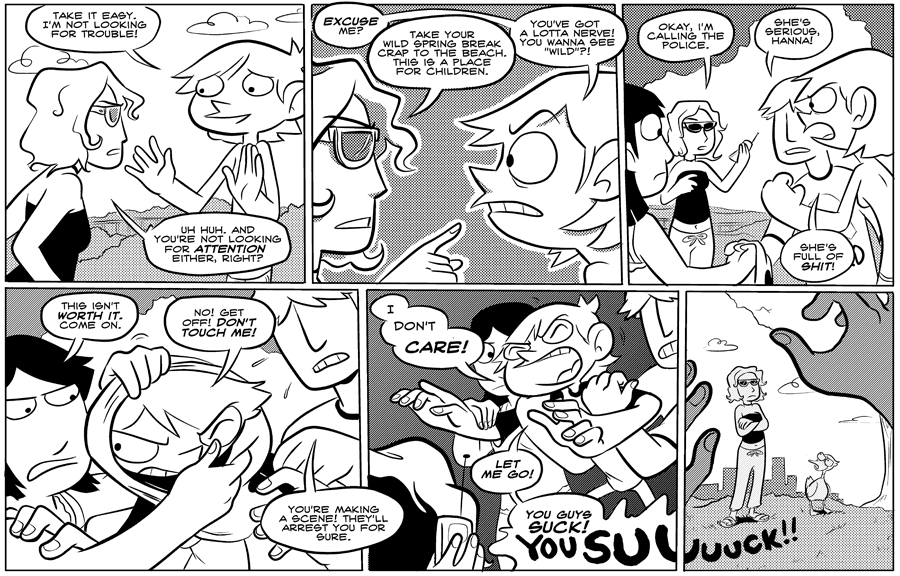 Octopus Pie – #040 – you guys suck (2007-08-29). Meredith Gran, CC BY-NC-SA 3.0 US. https://www.octopuspie.com/comic/040-you-guys-suck/