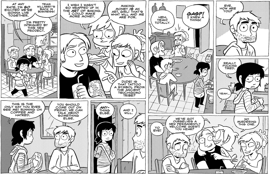 Octopus Pie – #393 – knew a thing (2010-09-08). Meredith Gran, CC BY-NC-SA 3.0 US. https://www.octopuspie.com/comic/393-knew-a-thing/