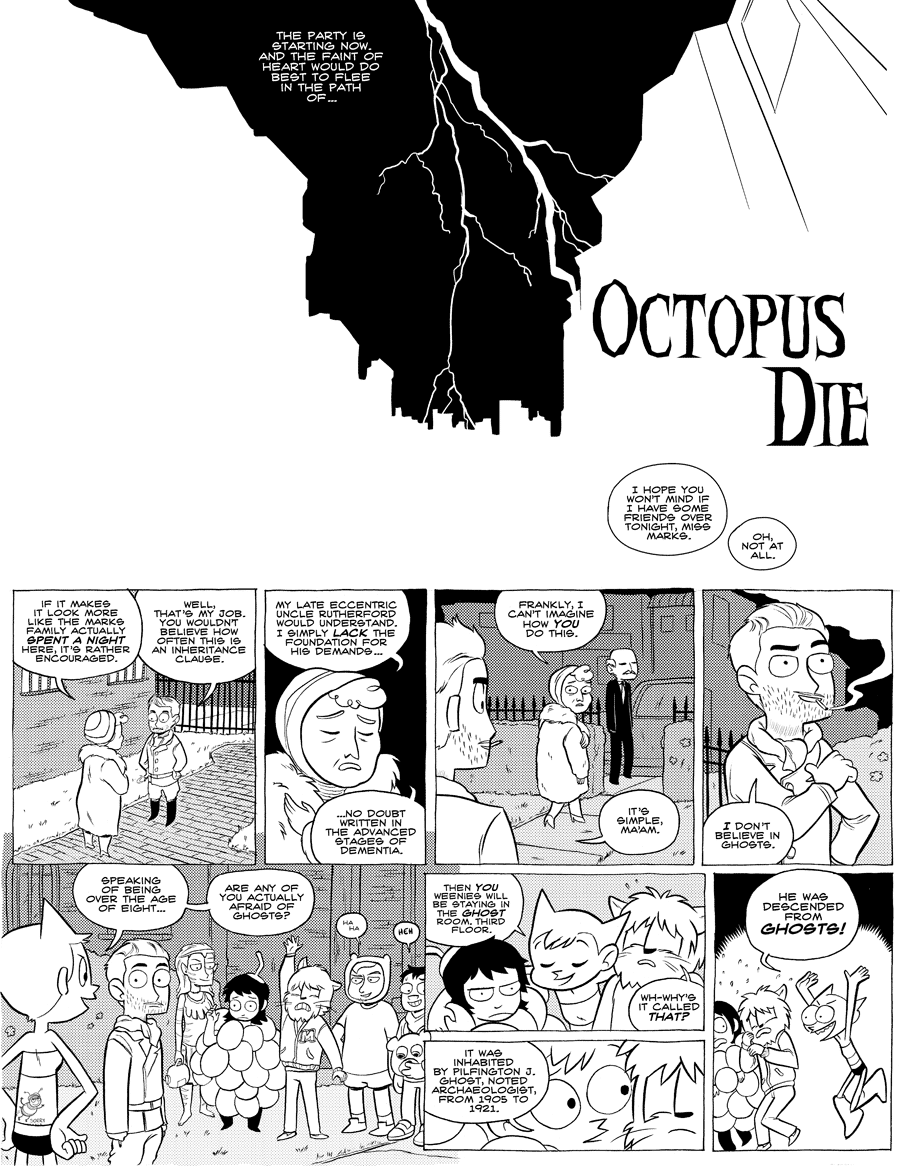 Octopus Pie – #404 – octopus die (2010-10-06). Meredith Gran, CC BY-NC-SA 3.0 US. https://www.octopuspie.com/comic/404-octopus-die/