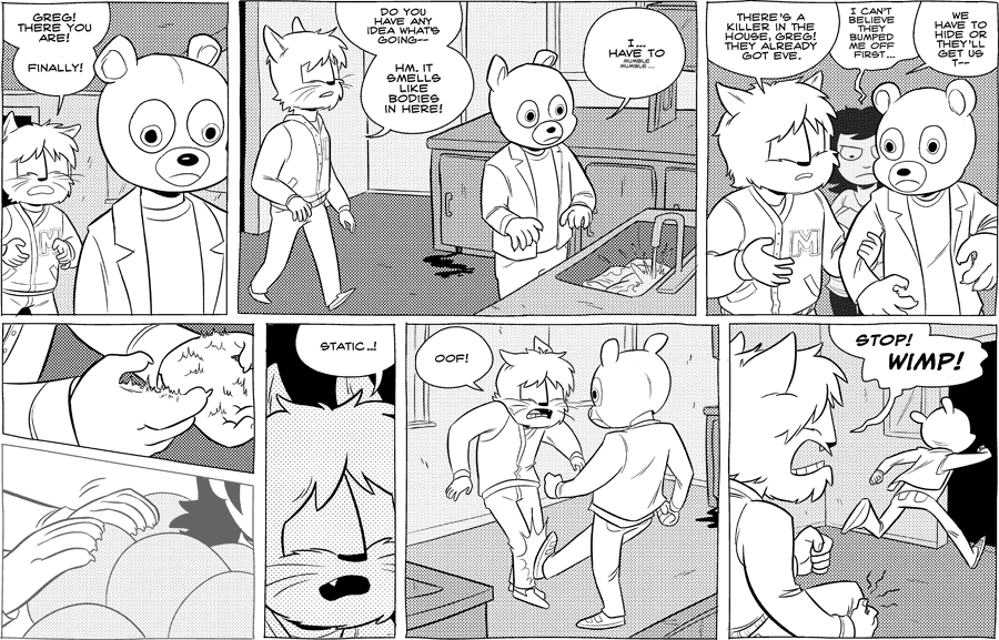Octopus Pie – #410 – static (2010-10-25). Meredith Gran, CC BY-NC-SA 3.0 US. https://www.octopuspie.com/comic/410-static/