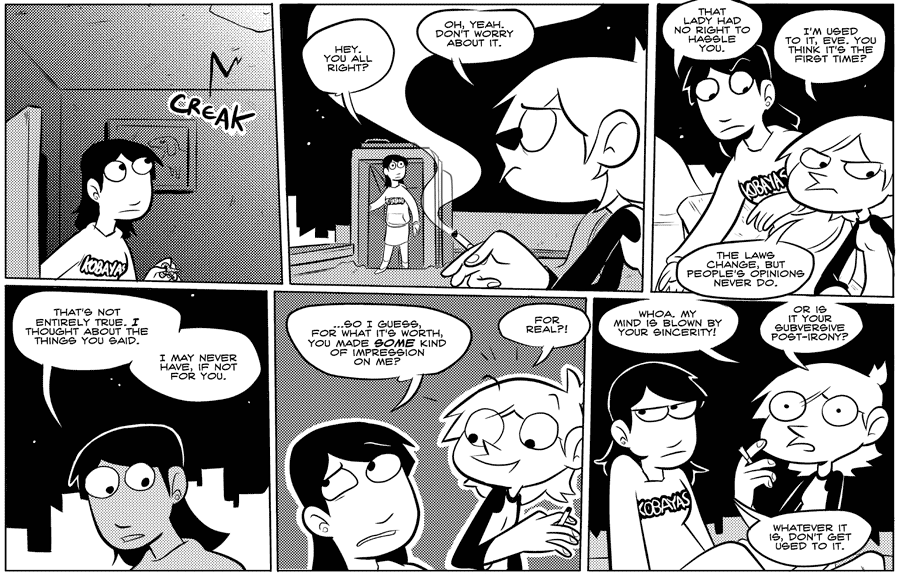 Octopus Pie – #043 – subversive post-irony (2007-09-05). Meredith Gran, CC BY-NC-SA 3.0 US. https://www.octopuspie.com/comic/043-subversive-post-irony/
