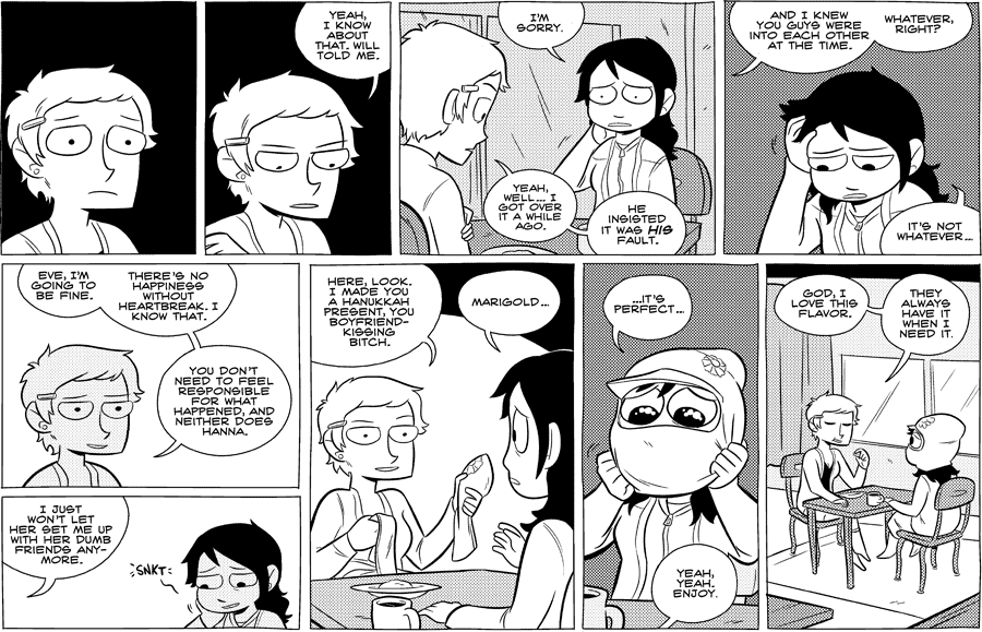 Octopus Pie – #423 – hanukkah present (2010-12-20). Meredith Gran, CC BY-NC-SA 3.0 US. https://www.octopuspie.com/comic/423-hanukkah-present/