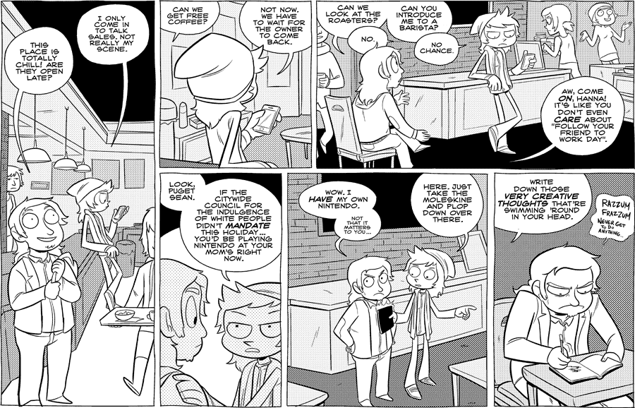 Octopus Pie – #430 – totally chill (2011-01-13). Meredith Gran, CC BY-NC-SA 3.0 US. https://www.octopuspie.com/comic/430-totally-chill/