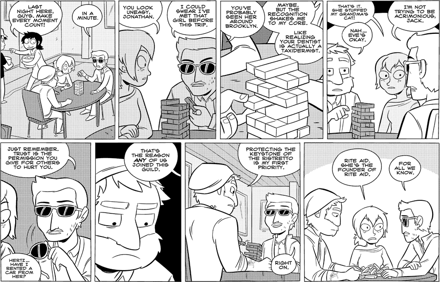 Octopus Pie – #445 – the keystone (2011-03-01). Meredith Gran, CC BY-NC-SA 3.0 US. https://www.octopuspie.com/comic/445-the-keystone/