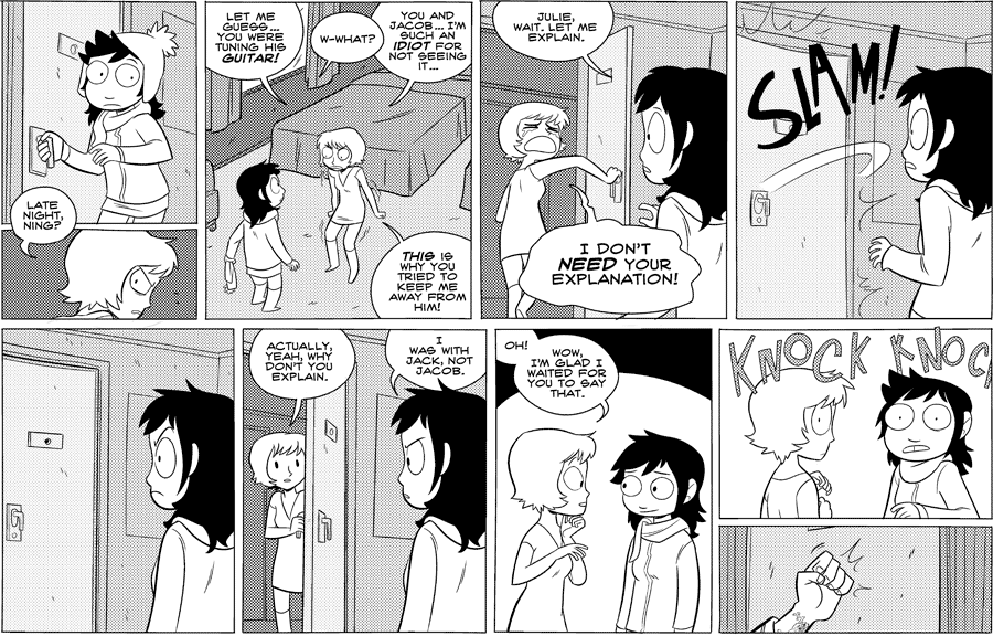 Octopus Pie – #450 – your explanation (2011-03-11). Meredith Gran, CC BY-NC-SA 3.0 US. https://www.octopuspie.com/comic/450-your-explanation/