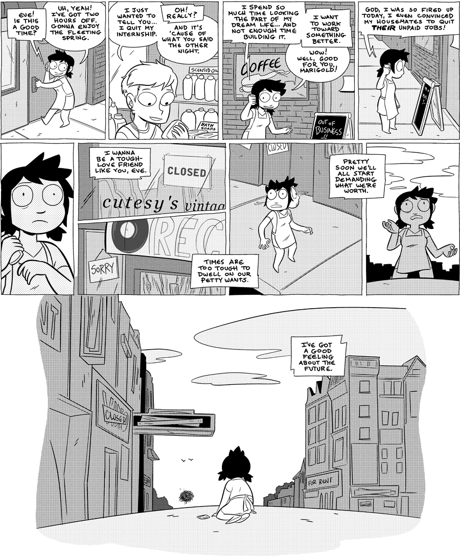 Octopus Pie – #466 – fleeting spring (2011-05-11). Meredith Gran, CC BY-NC-SA 3.0 US. https://www.octopuspie.com/comic/466-fleeting-spring/