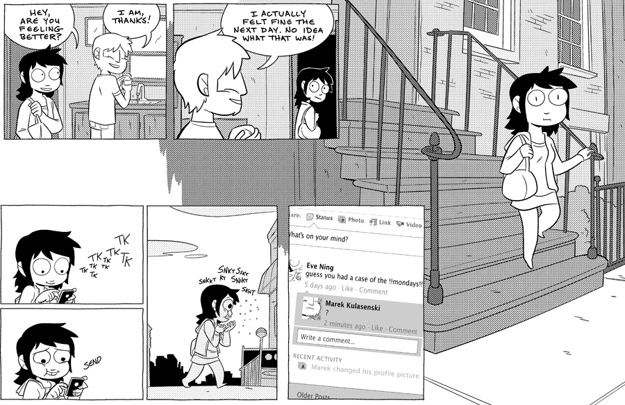 Octopus Pie – #467 – no idea what that was (2011-05-16). Meredith Gran, CC BY-NC-SA 3.0 US. https://www.octopuspie.com/comic/467-no-idea-what-that-was/