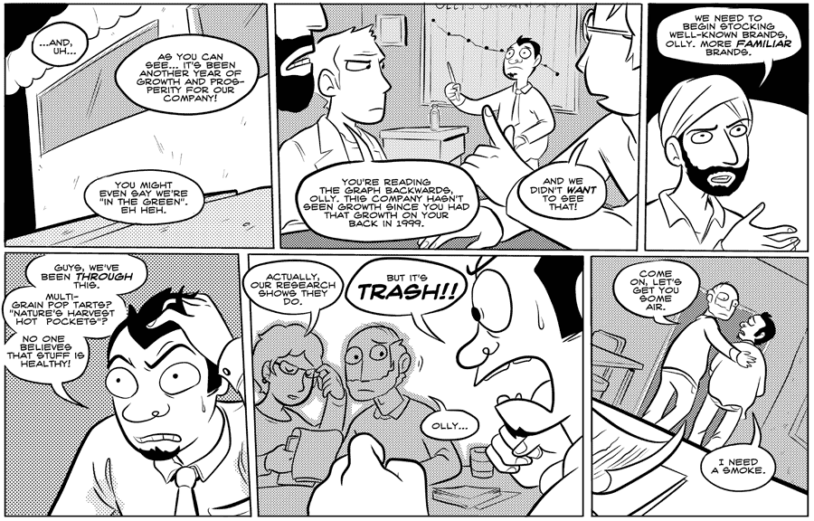Octopus Pie – #048 – in the green (2007-09-19). Meredith Gran, CC BY-NC-SA 3.0 US. https://www.octopuspie.com/comic/048-in-the-green/