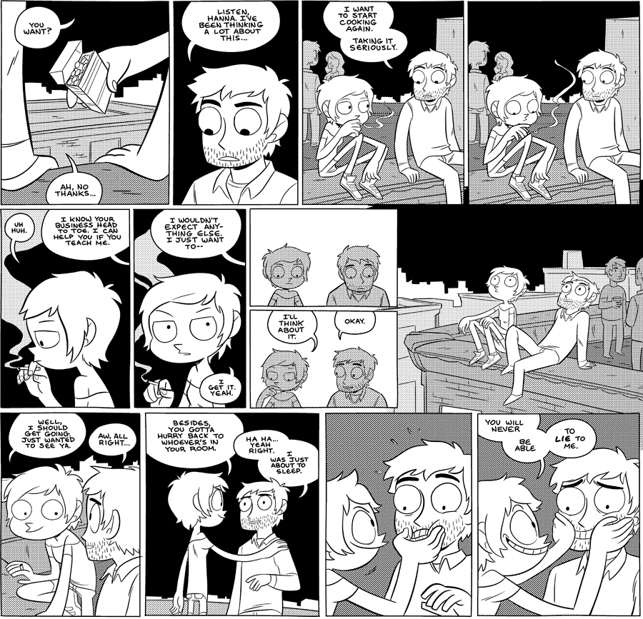 Octopus Pie – #476 – lie to me (2011-07-01). Meredith Gran, CC BY-NC-SA 3.0 US. https://www.octopuspie.com/comic/476-lie-to-me/