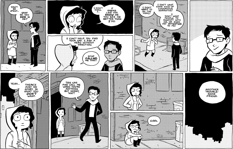 Octopus Pie – #487 – there’s just no story (2011-10-18). Meredith Gran, CC BY-NC-SA 3.0 US. https://www.octopuspie.com/comic/487-theres-just-no-story/