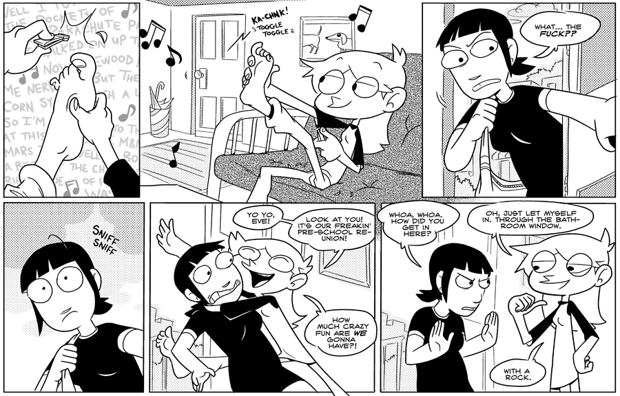 Octopus Pie – #005 – pre-school reunion (2007-05-23). Meredith Gran, CC BY-NC-SA 3.0 US. https://www.octopuspie.com/comic/005-pre-school-reunion/