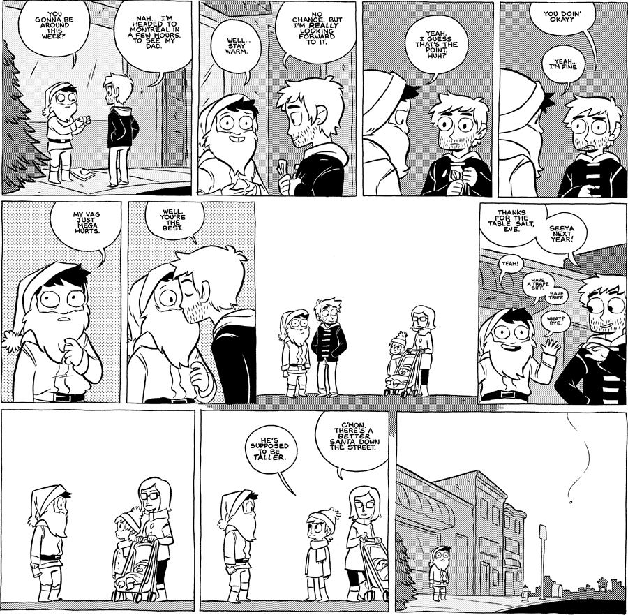 Octopus Pie – #501 – mega hurts (2011-12-25). Meredith Gran, CC BY-NC-SA 3.0 US. https://www.octopuspie.com/comic/501-mega-hurts/