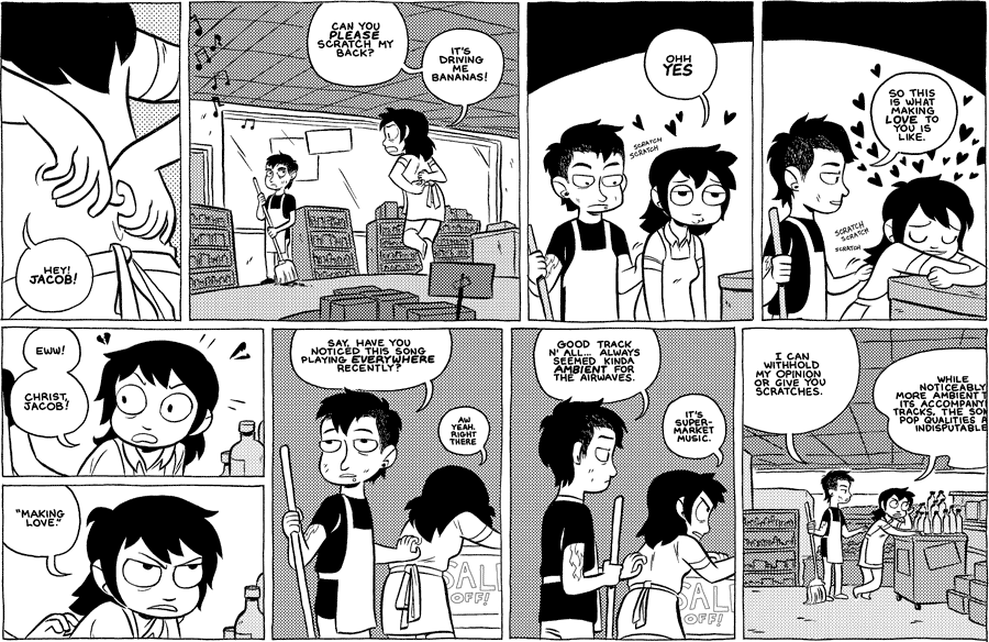 Octopus Pie – #503 – scratches (2012-01-15). Meredith Gran, CC BY-NC-SA 3.0 US. https://www.octopuspie.com/comic/503-scratches/