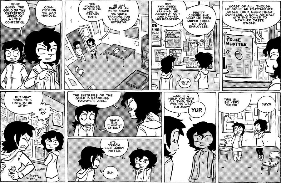 Octopus Pie – #507 – like harry potter (2012-01-27). Meredith Gran, CC BY-NC-SA 3.0 US. https://www.octopuspie.com/comic/507-like-harry-potter/