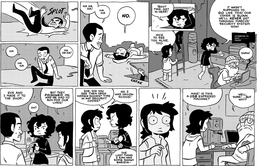 Octopus Pie – #517 – security system (2012-02-27). Meredith Gran, CC BY-NC-SA 3.0 US. https://www.octopuspie.com/comic/517-security-system/