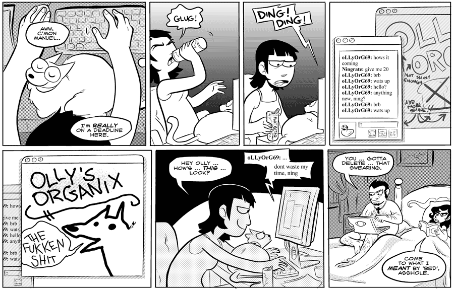 Octopus Pie – #054 – glug (2007-10-03). Meredith Gran, CC BY-NC-SA 3.0 US. https://www.octopuspie.com/comic/054-glug/