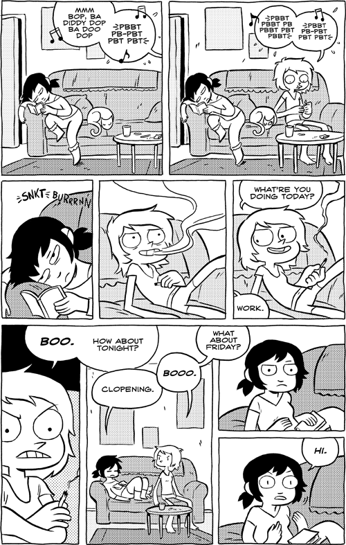 Octopus Pie – #572 – what’re you doing today (2013-01-17). Meredith Gran, CC BY-NC-SA 3.0 US. https://www.octopuspie.com/comic/572-whatre-you-doing-today/