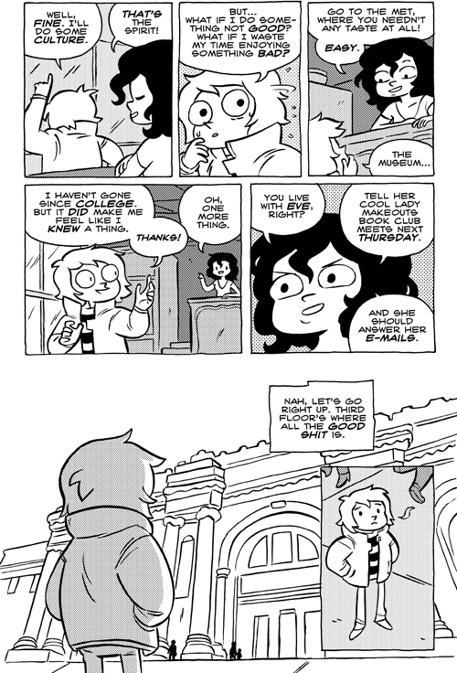 Octopus Pie – #579 – the met (2013-02-11). Meredith Gran, CC BY-NC-SA 3.0 US. https://www.octopuspie.com/comic/579-the-met/