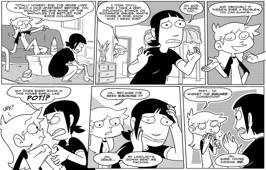 Octopus Pie – #006 – diplomatic stance (2007-05-25). Meredith Gran, CC BY-NC-SA 3.0 US. https://www.octopuspie.com/comic/006-diplomatic-stance/