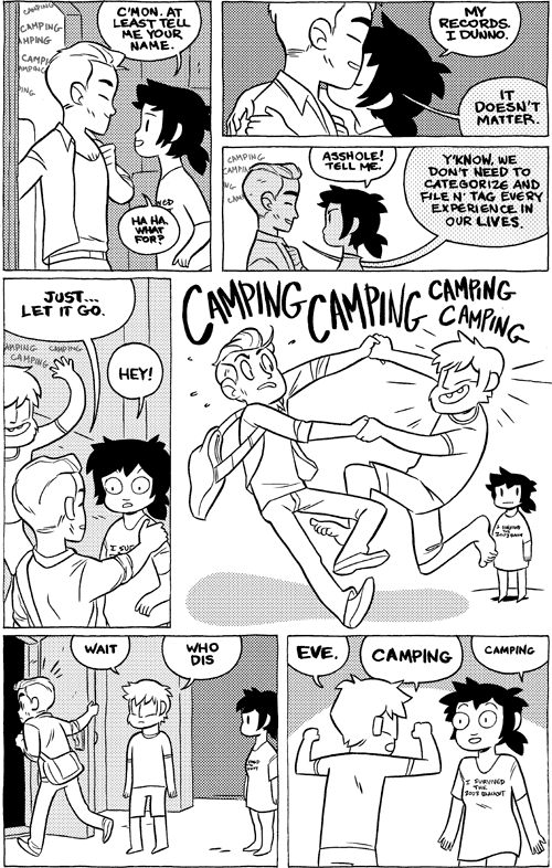 Octopus Pie – #619 – camping (2013-09-09). Meredith Gran, CC BY-NC-SA 3.0 US. https://www.octopuspie.com/comic/619-camping/