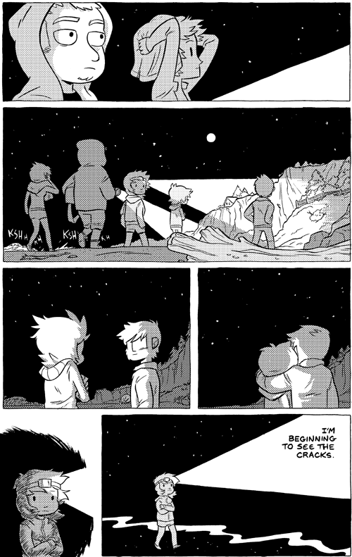 Octopus Pie – #628 – i’m beginning to see the cracks (2013-10-23). Meredith Gran, CC BY-NC-SA 3.0 US. https://www.octopuspie.com/comic/628-im-beginning-to-see-the-cracks/