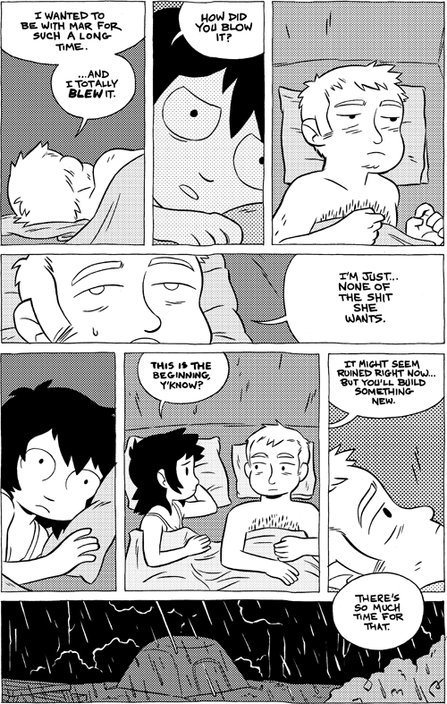 Octopus Pie – #633 – this is the beginning (2013-11-12). Meredith Gran, CC BY-NC-SA 3.0 US. https://www.octopuspie.com/comic/633-this-is-the-beginning/