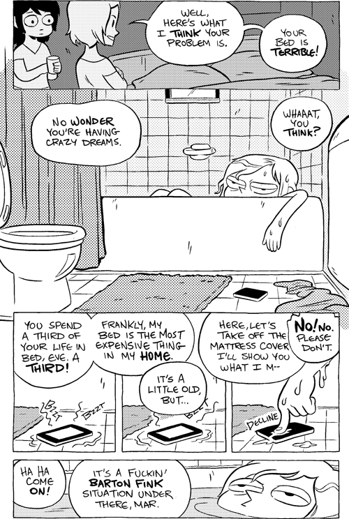 Octopus Pie – #646 – no wonder you’re having crazy dreams (2014-03-07). Meredith Gran, CC BY-NC-SA 3.0 US. https://www.octopuspie.com/comic/646-no-wonder-youre-having-crazy-dreams/