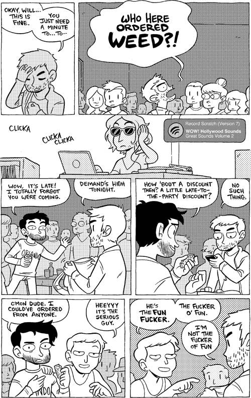 Octopus Pie – #663 – the fun fucker (2014-05-06). Meredith Gran, CC BY-NC-SA 3.0 US. https://www.octopuspie.com/comic/663-the-fun-fucker/