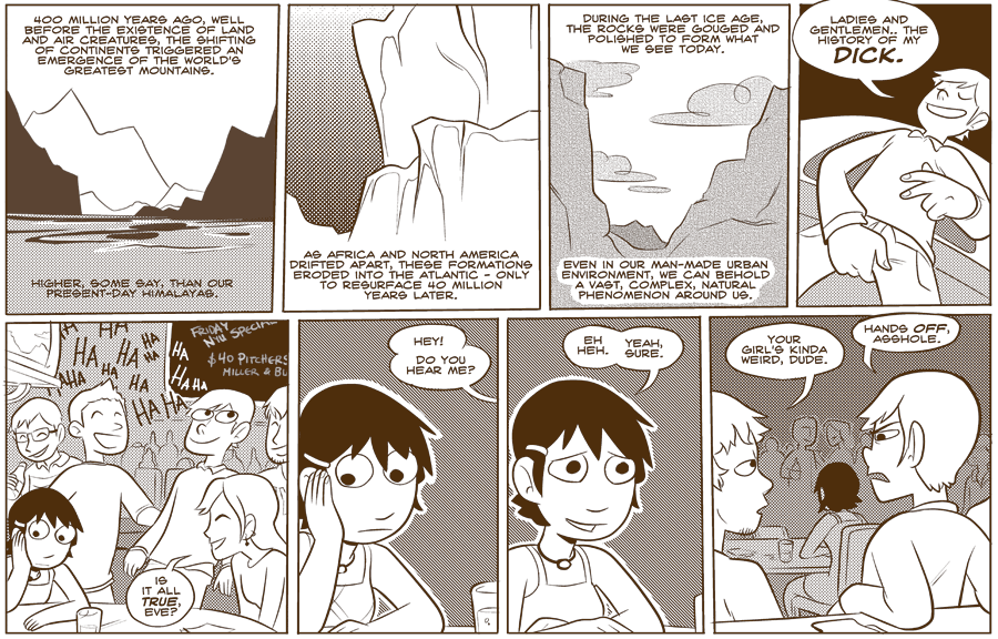 Octopus Pie – #067 – natural phenomenon (2007-11-02). Meredith Gran, CC BY-NC-SA 3.0 US. https://www.octopuspie.com/comic/067-natural-phenomenon/