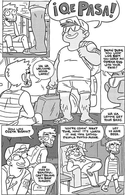 Octopus Pie – #697 – que pasa (2014-08-12). Meredith Gran, CC BY-NC-SA 3.0 US. https://www.octopuspie.com/comic/697-que-pasa/