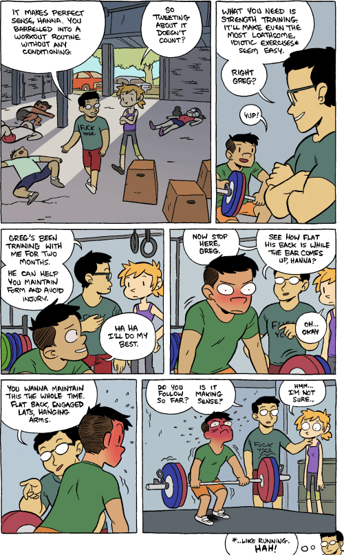 Octopus Pie – #720 – maintain form (2014-10-24). Meredith Gran, CC BY-NC-SA 3.0 US. https://www.octopuspie.com/comic/720-maintain-form/