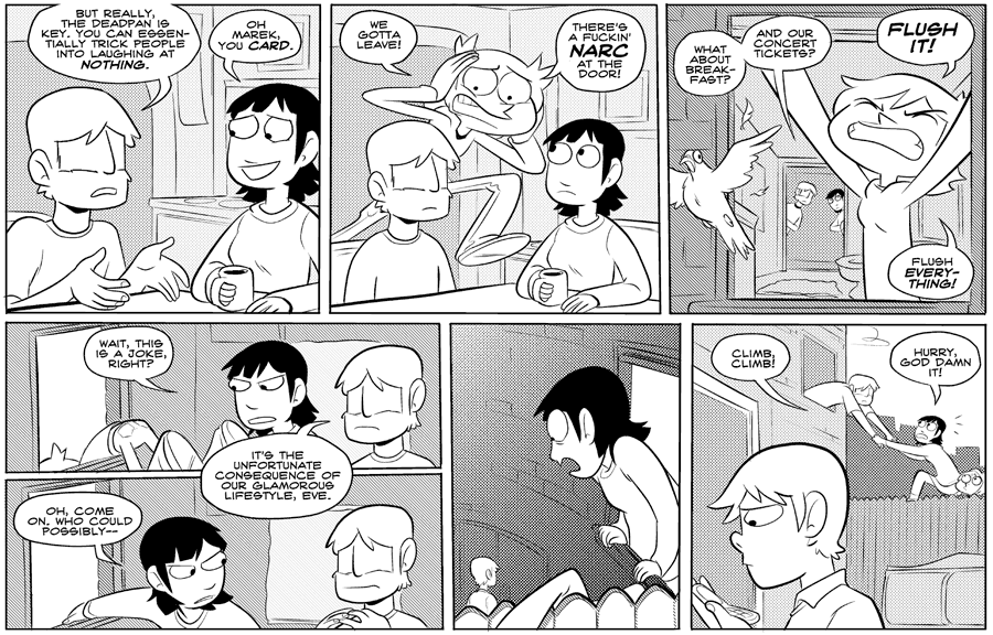Octopus Pie – #071 – deadpan (2007-11-12). Meredith Gran, CC BY-NC-SA 3.0 US. https://www.octopuspie.com/comic/071-deadpan/