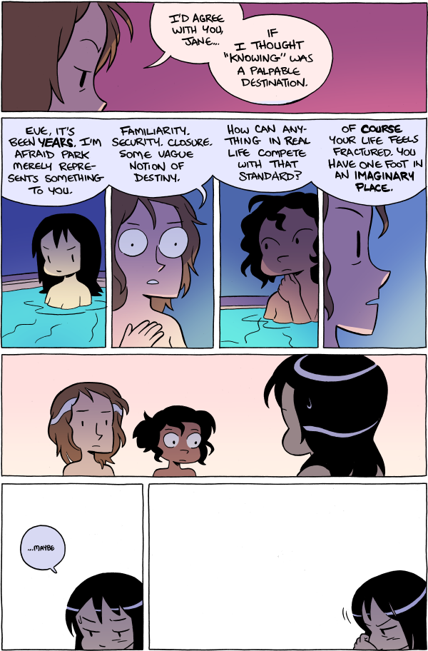 Octopus Pie – #757 – one foot in an imaginary place (2015-02-28). Meredith Gran, CC BY-NC-SA 3.0 US. https://www.octopuspie.com/comic/757-one-foot-in-an-imaginary-place/