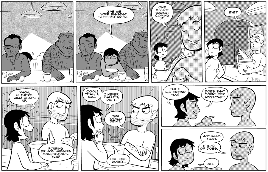 Octopus Pie – #073 – missing connections (2007-11-16). Meredith Gran, CC BY-NC-SA 3.0 US. https://www.octopuspie.com/comic/073-missing-connections/