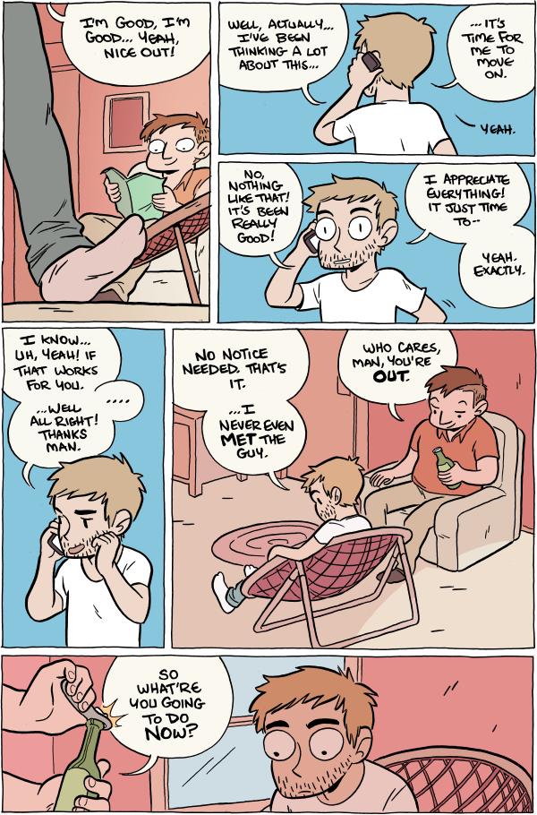 Octopus Pie – #767 – no notice needed (2015-04-01). Meredith Gran, CC BY-NC-SA 3.0 US. https://www.octopuspie.com/comic/767-no-notice-needed/