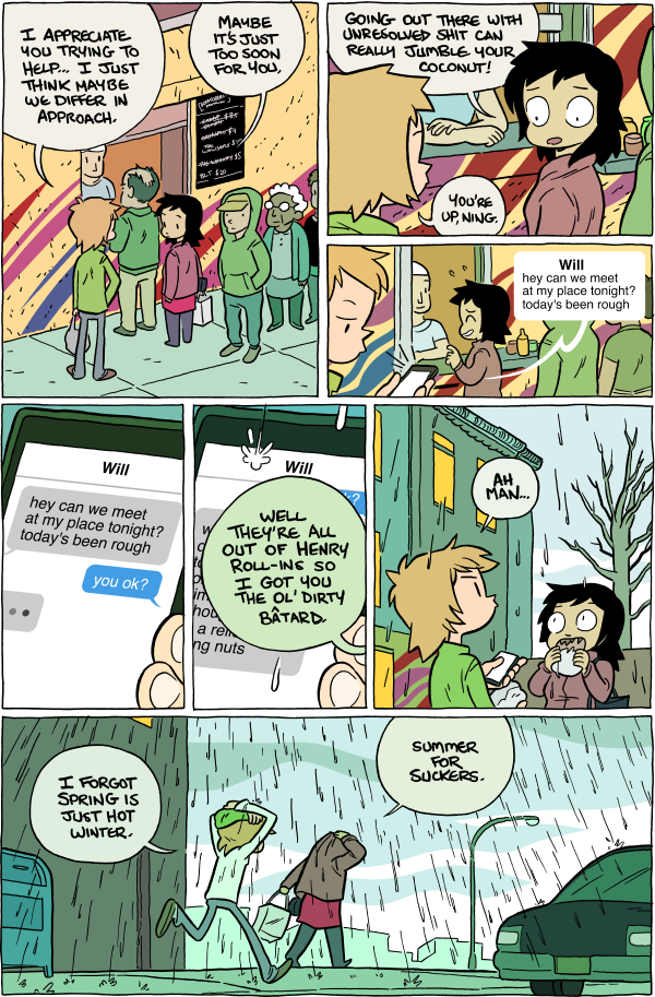 Octopus Pie – #771 – summer for suckers (2015-04-12). Meredith Gran, CC BY-NC-SA 3.0 US. https://www.octopuspie.com/comic/771-summer-for-suckers/