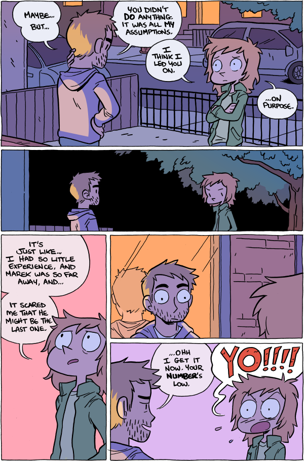 Octopus Pie – #779 – your number’s low (2015-05-03). Meredith Gran, CC BY-NC-SA 3.0 US. https://www.octopuspie.com/comic/779-your-numbers-low/