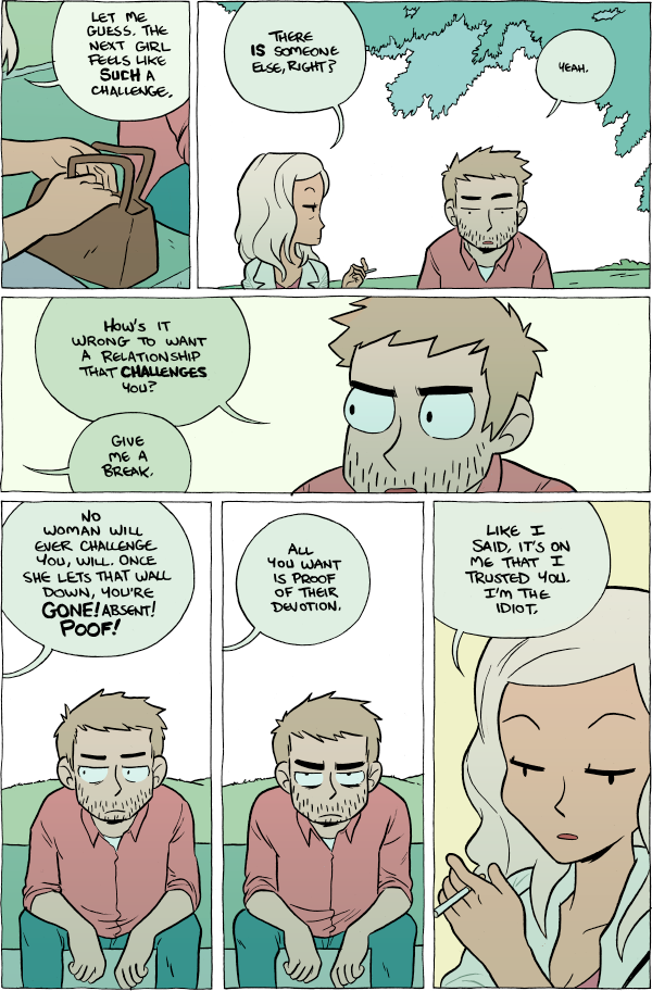 Octopus Pie – #784 – a challenge (2015-05-25). Meredith Gran, CC BY-NC-SA 3.0 US. https://www.octopuspie.com/comic/784-a-challenge/