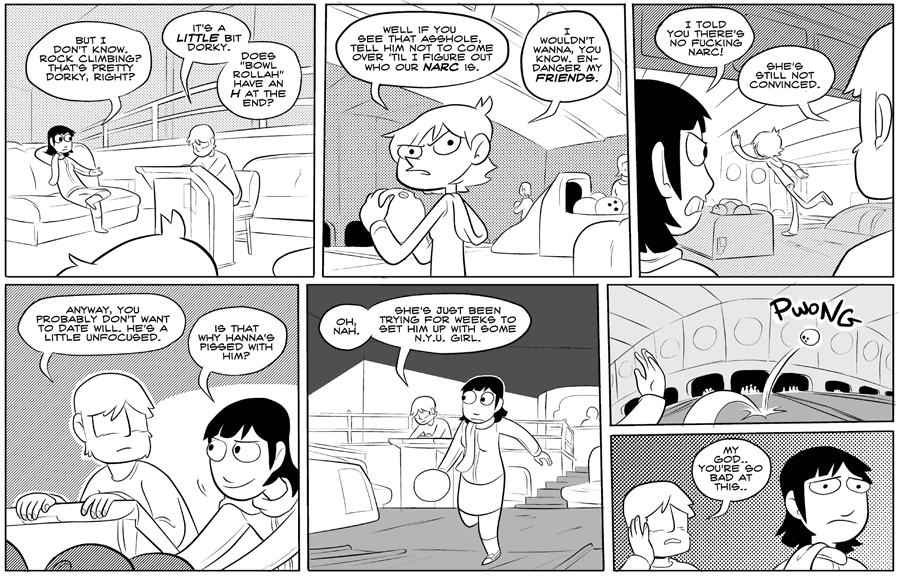 Octopus Pie – #075 – bad at this (2007-11-21). Meredith Gran, CC BY-NC-SA 3.0 US. https://www.octopuspie.com/comic/075-bad-at-this/