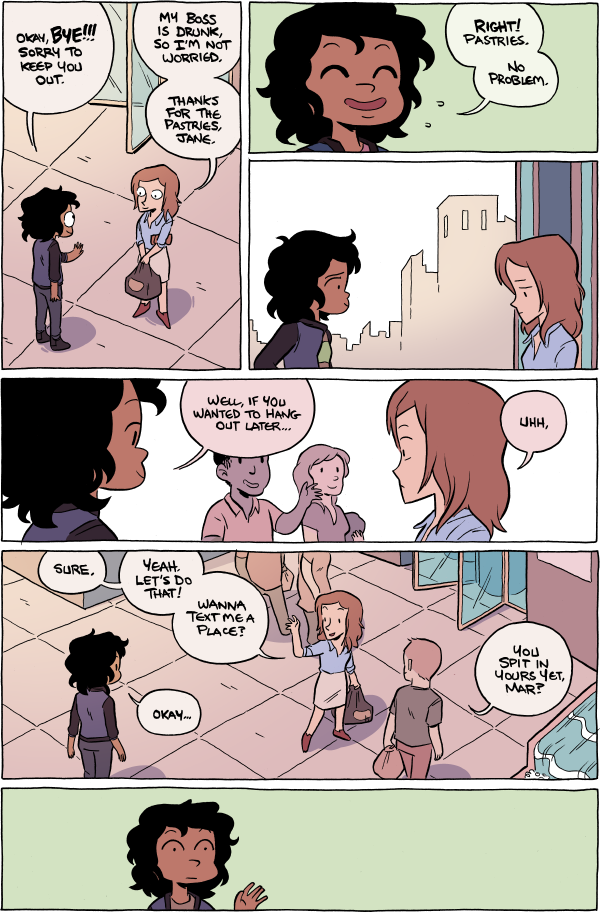Octopus Pie – #804 – okay bye (2015-07-13). Meredith Gran, CC BY-NC-SA 3.0 US. https://www.octopuspie.com/comic/804-okay-bye/