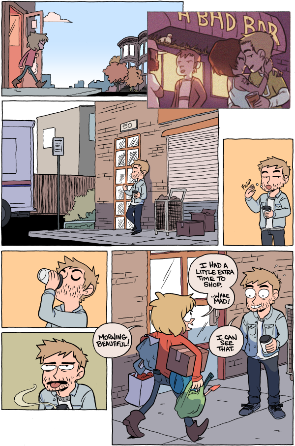 Octopus Pie – #837 – morning beautiful (2015-10-20). Meredith Gran, CC BY-NC-SA 3.0 US. https://www.octopuspie.com/comic/837-morning-beautiful/