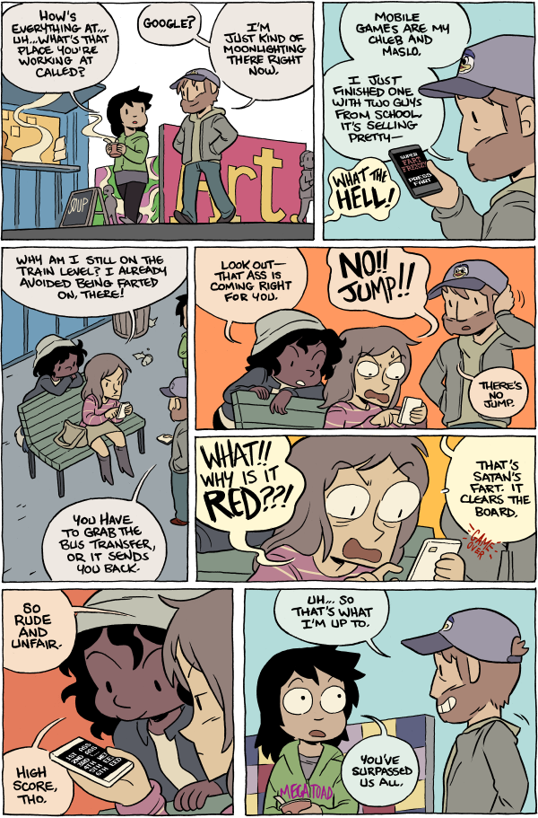 Octopus Pie – #851 – there’s no jump (2015-11-25). Meredith Gran, CC BY-NC-SA 3.0 US. https://www.octopuspie.com/comic/851-theres-no-jump/