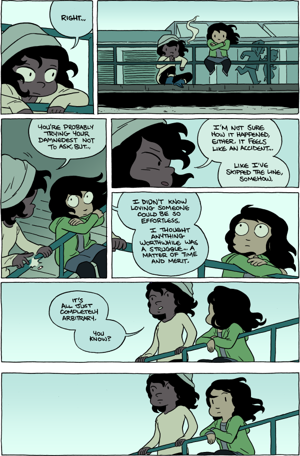 Octopus Pie – #853 – anything worthwhile (2015-12-03). Meredith Gran, CC BY-NC-SA 3.0 US. https://www.octopuspie.com/comic/853-anything-worthwhile/
