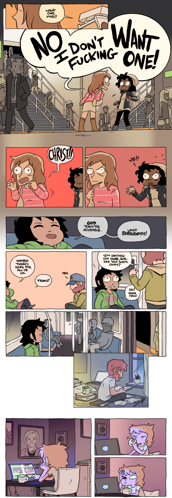 Octopus Pie – #864-865 – what serendipity (2016-01-25). Meredith Gran, CC BY-NC-SA 3.0 US. https://www.octopuspie.com/comic/864-865-what-serendipity/