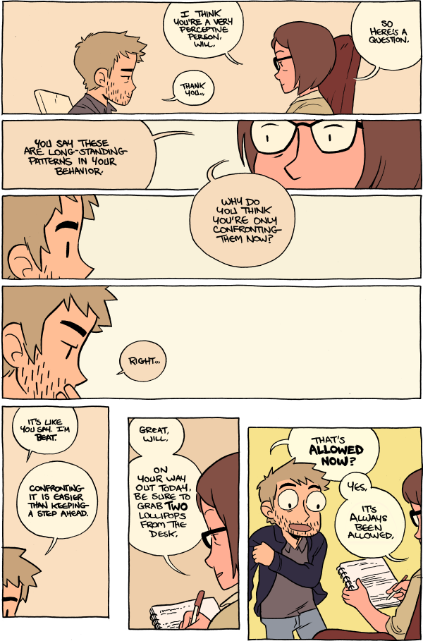 Octopus Pie – #876 – keeping a step ahead (2016-03-02). Meredith Gran, CC BY-NC-SA 3.0 US. https://www.octopuspie.com/comic/876-keeping-a-step-ahead/