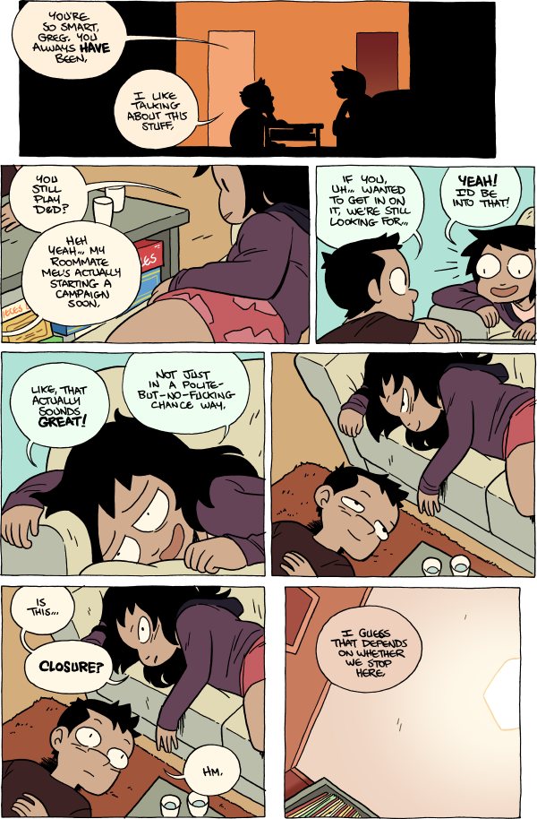 Octopus Pie – #911 – is this closure? (2016-06-20). Meredith Gran, CC BY-NC-SA 3.0 US. https://www.octopuspie.com/comic/911-is-this-closure/