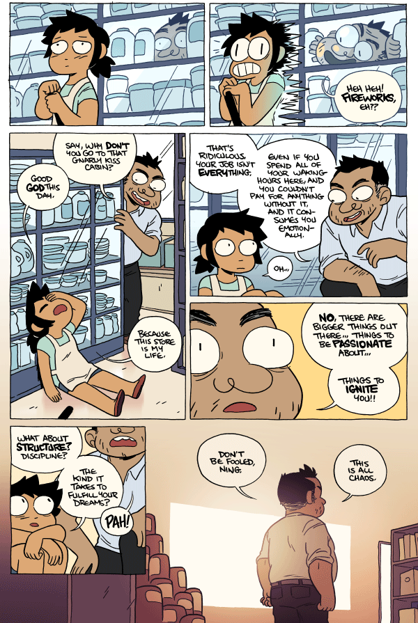 Octopus Pie – #930 – fireworks (2016-08-08). Meredith Gran, CC BY-NC-SA 3.0 US. https://www.octopuspie.com/comic/930-fireworks/